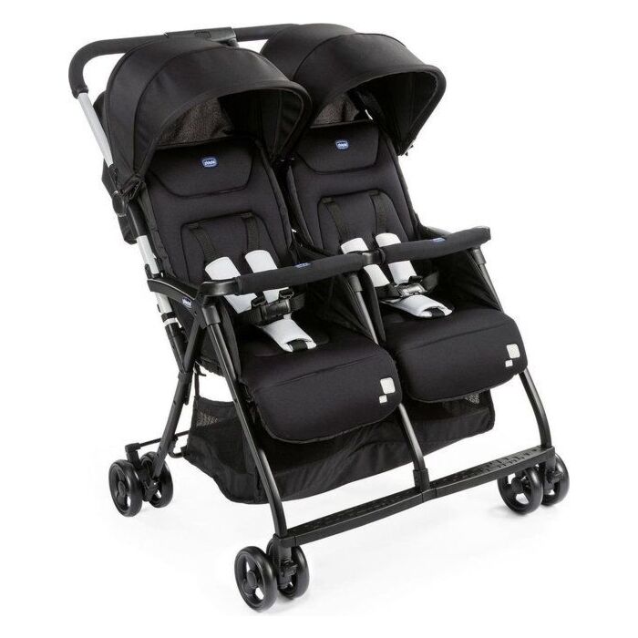 Chicco Ohlalà Twin Buggy - Black Night incl Regenhoes | Babyhuys.com